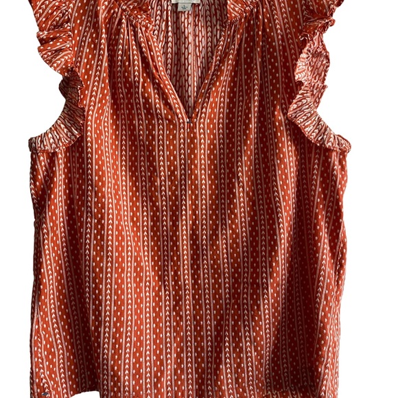 Sundance Delfina Large Chili Ruffle Sleeve and collar - Picture 3 of 6